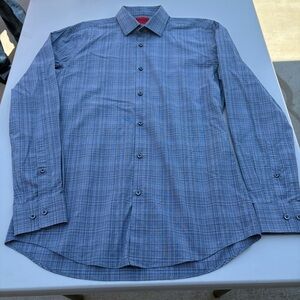 HUGO BOSS Blue SLIM-FIT SHIRT Size: Medium 39 -‎ 15 1/2